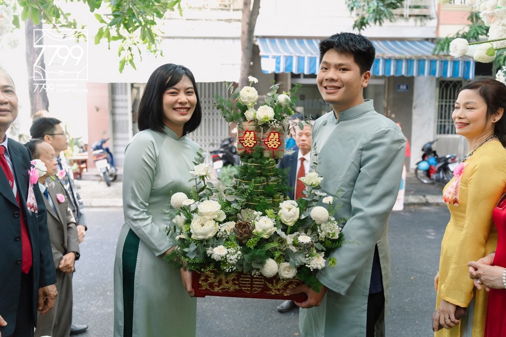 Mâm quả cưới Đà Nẵng - Tráp nem chả
