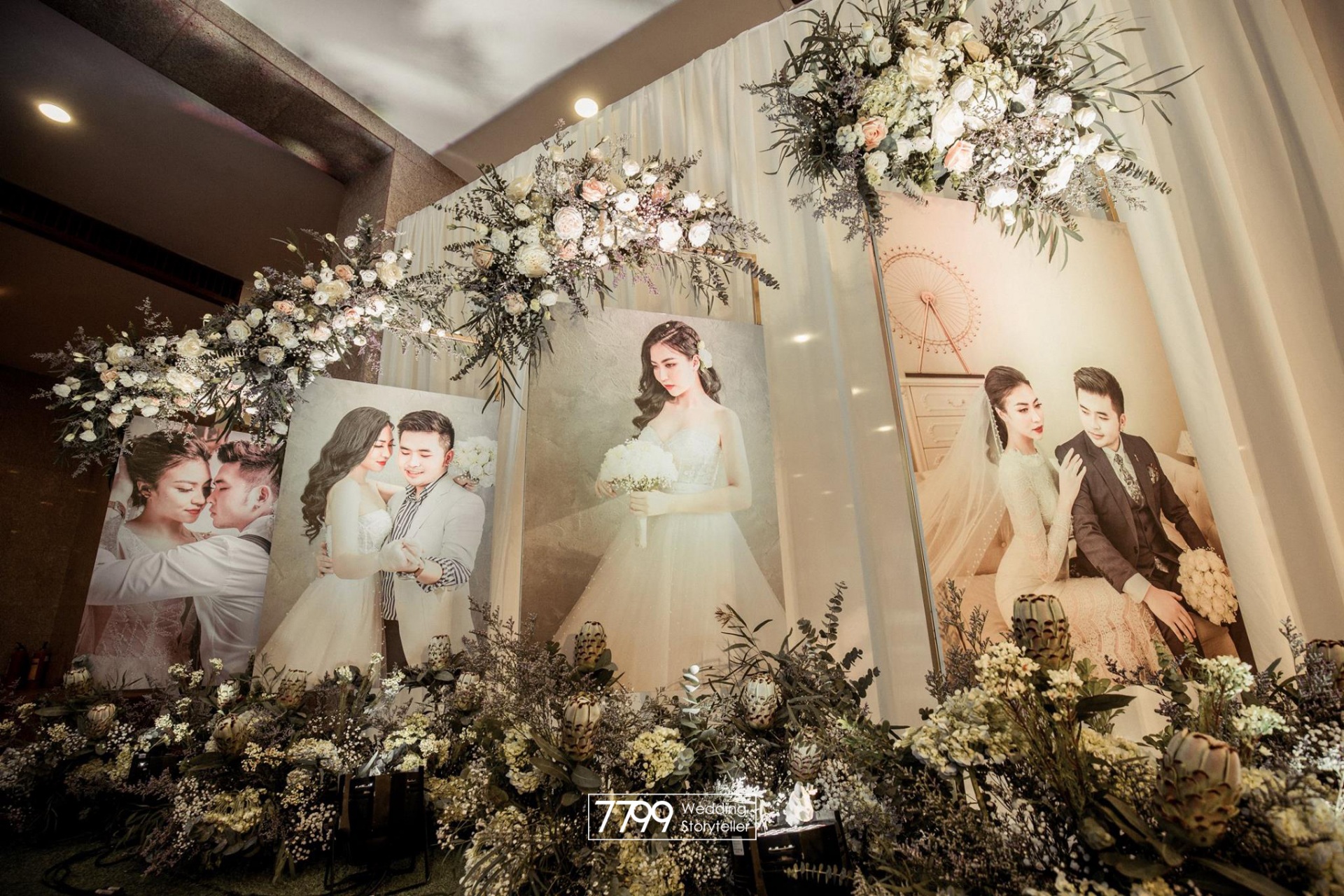 Trang trí đám cưới bằng hoa lụa thiết kế