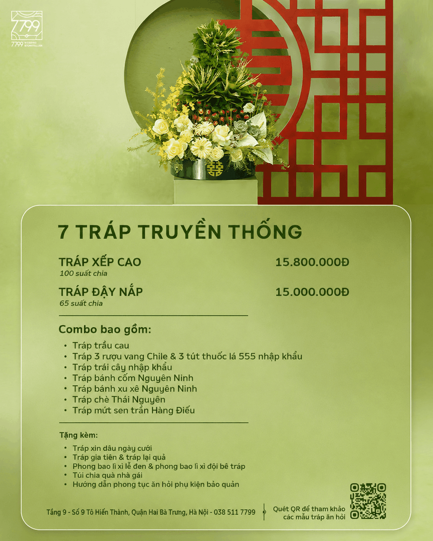 Bộ 7 tráp truyền thống từ 7799WST