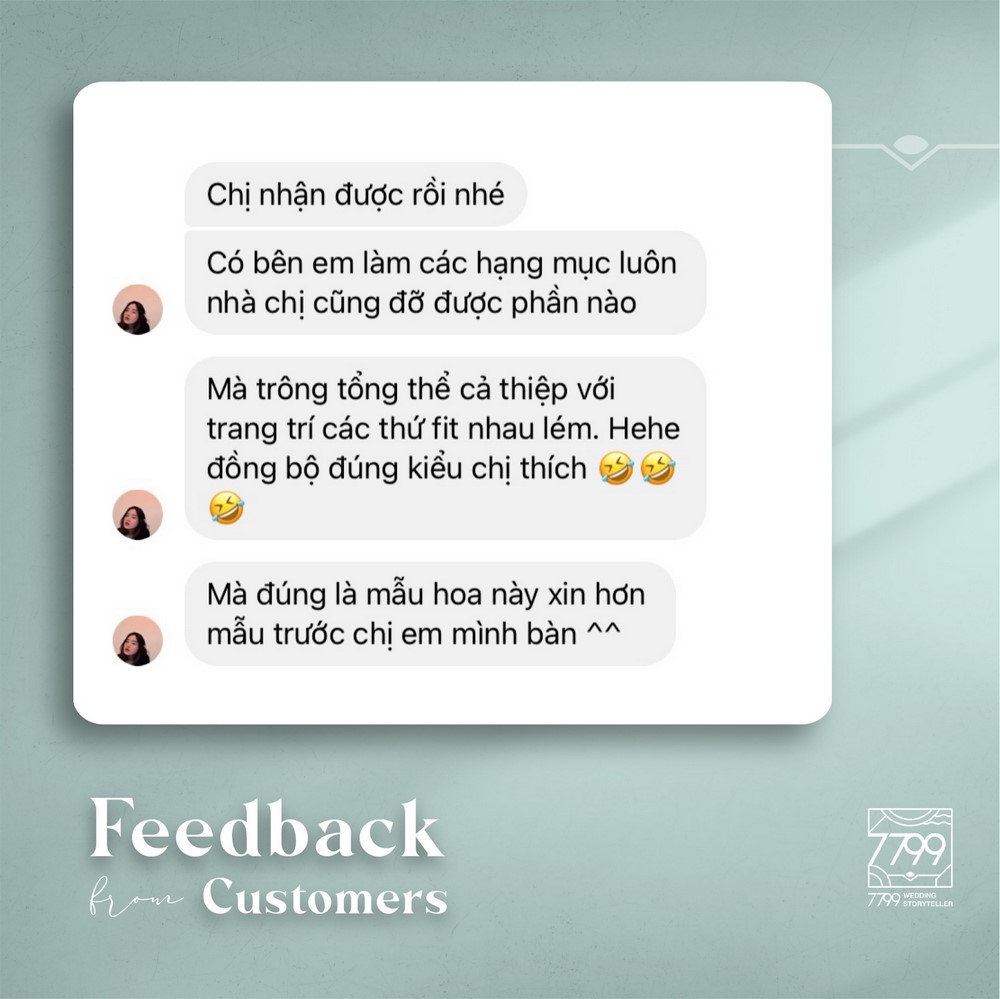 feedback review 7799 cưới