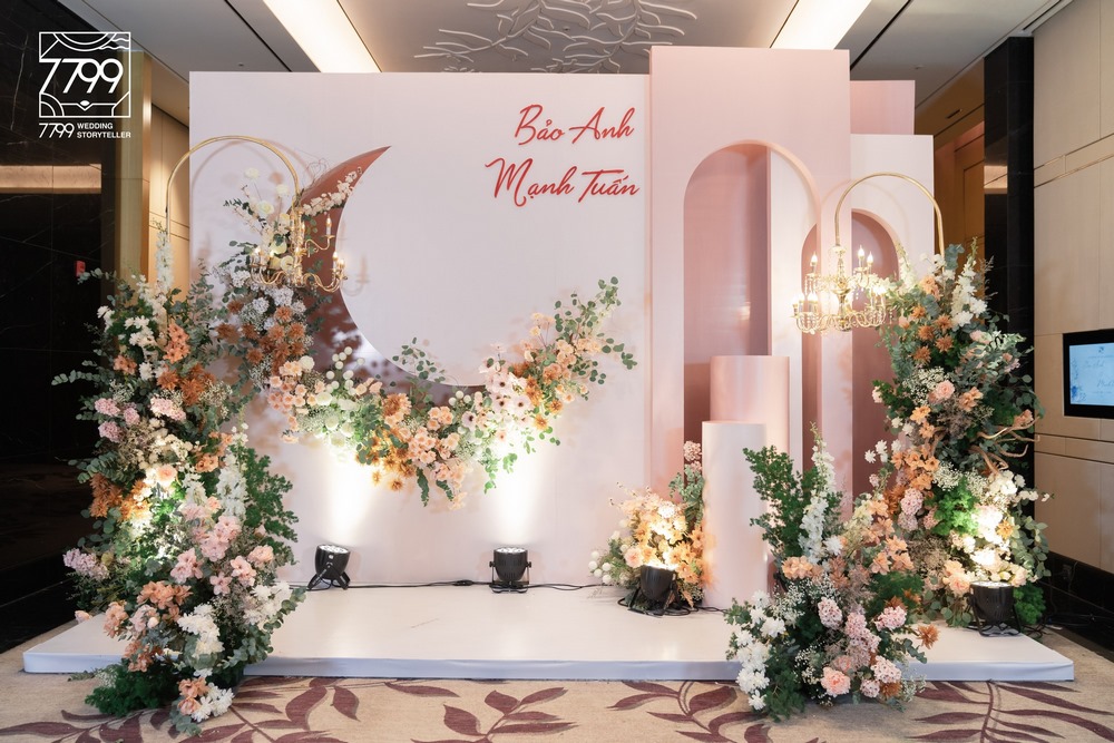 Trang trí đám cưới khách sạn Lotte Hà Nội Concept Soft Blush