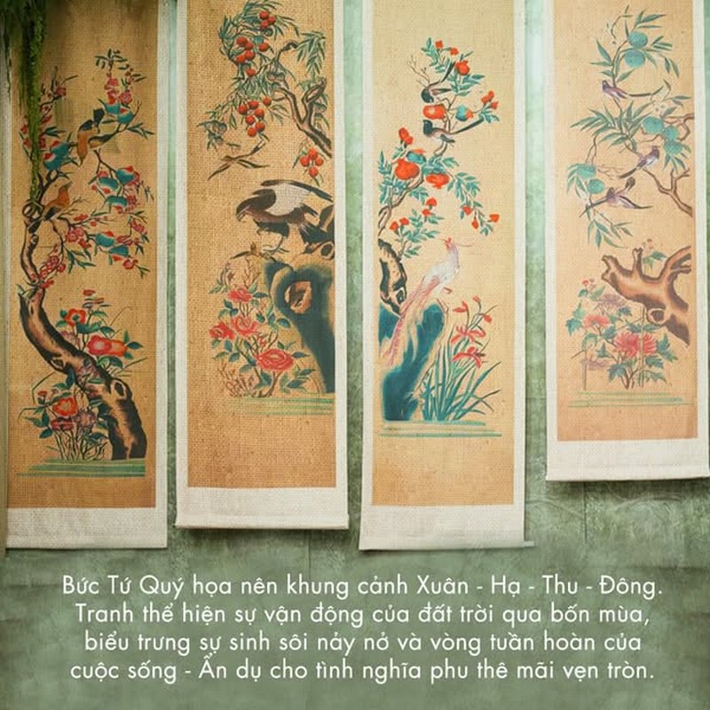 Hành Trình Sáng Tạo Concept Cưới "Tranh Tứ Quý" Đậm Đà Văn Hóa Việt
