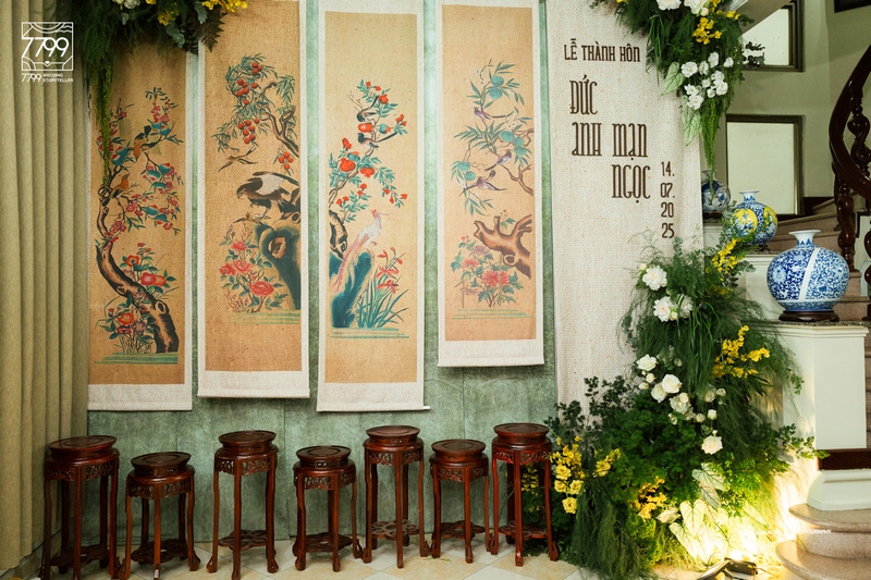 Hành Trình Sáng Tạo Concept Cưới "Tranh Tứ Quý" Đậm Đà Văn Hóa Việt