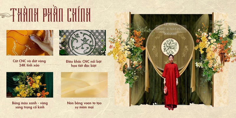 Decor cưới nón quai thao Đình Tú Ngọc Huyền