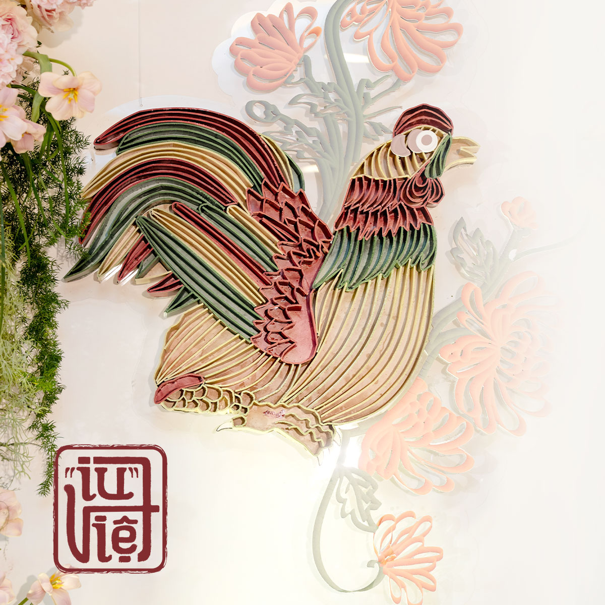 Decor cưới cảm hứng tranh đông hồ