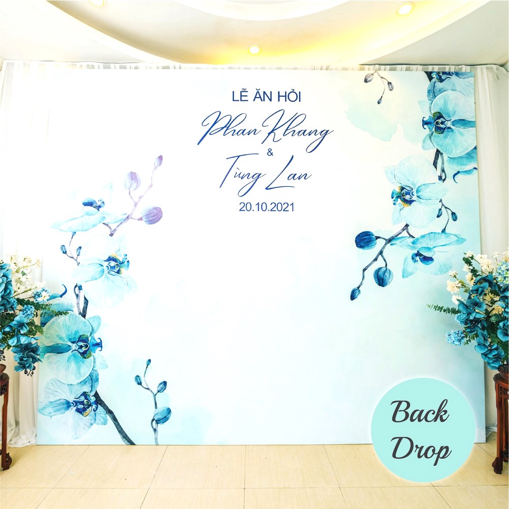 Backdrop đồng bộ trang trí đám cưới