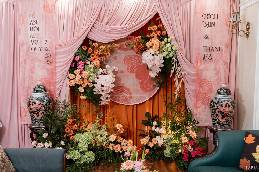 Decor đám cưới chủ đề tằm tơ