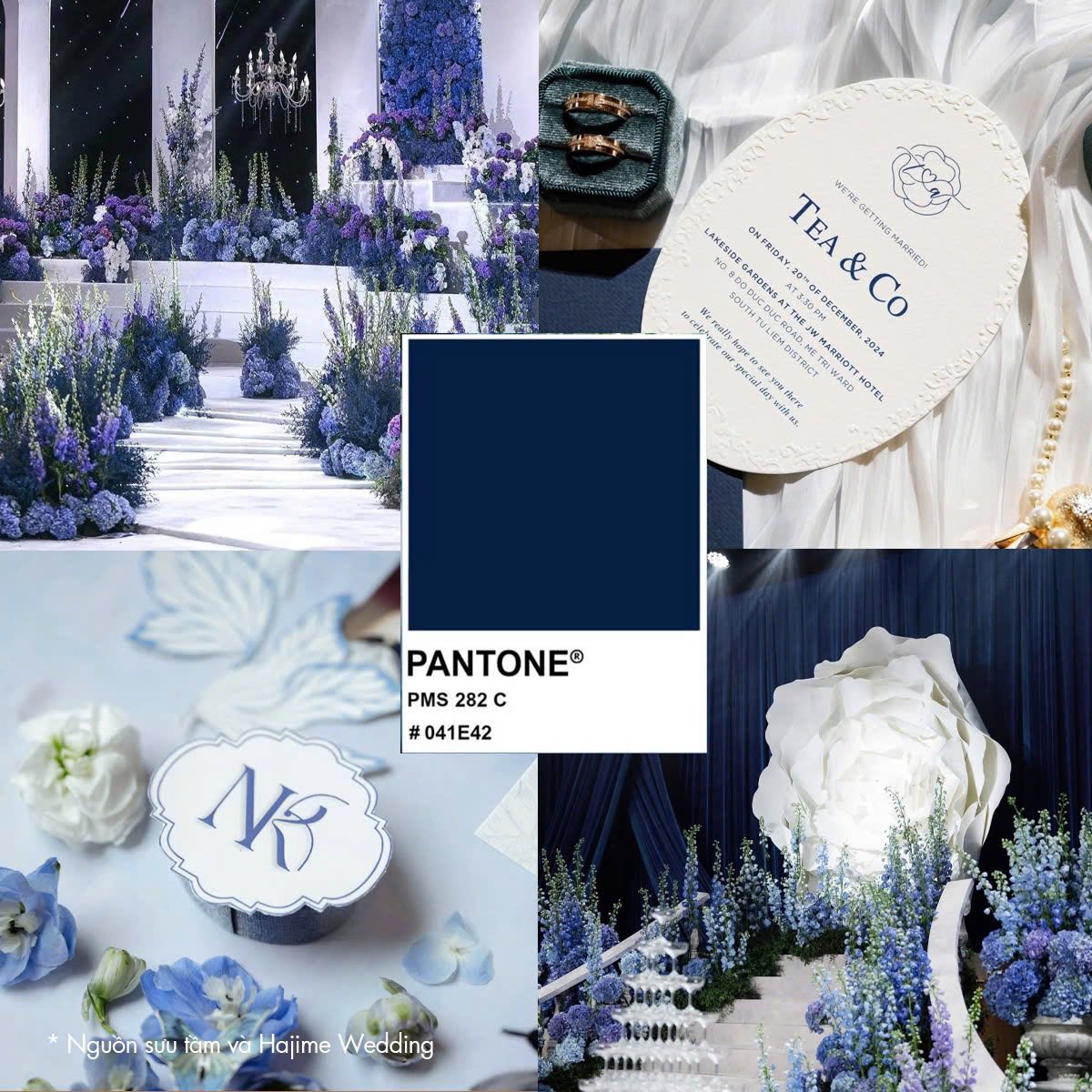 Deep blue tone màu cưới