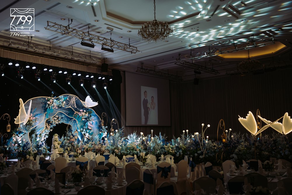 Trang trí đám cưới hội trường Sheraton Hanoi Hotel - Concept Midnight Blue
