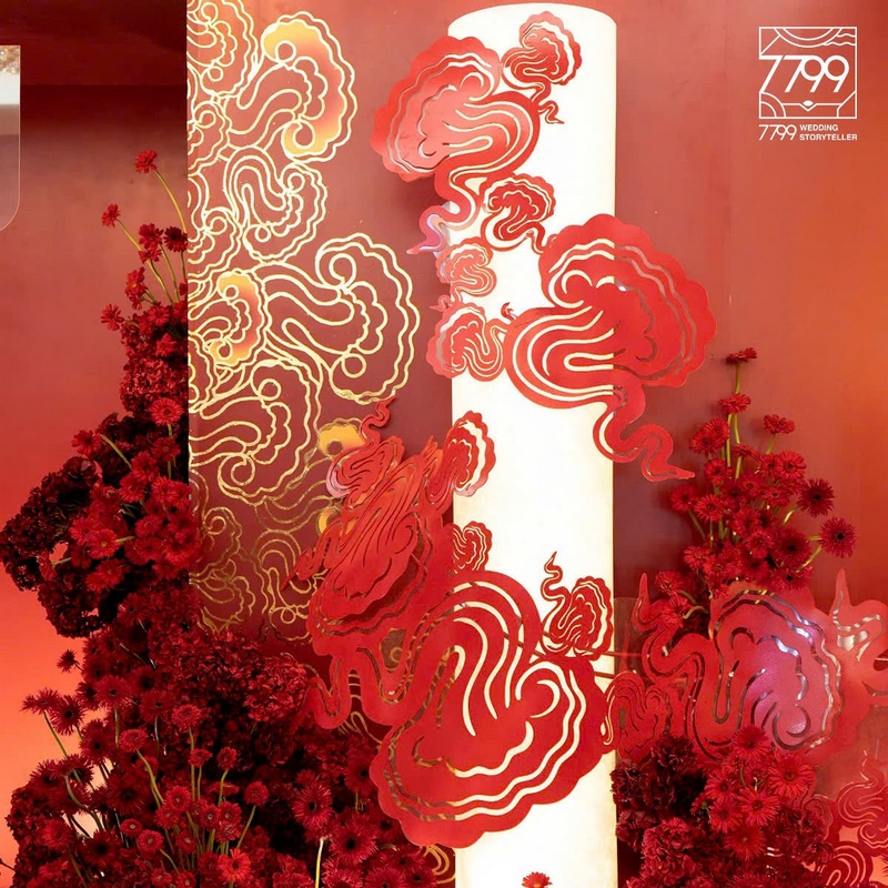Nguồn cảm hứng decor lễ vu quy tone đỏ
