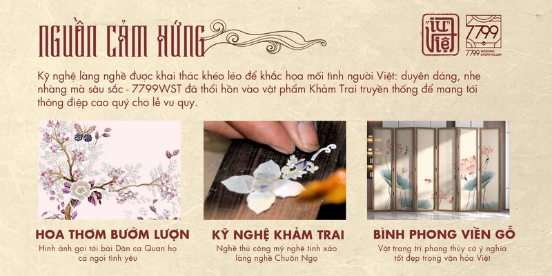 Concept decor cưới khảm trai