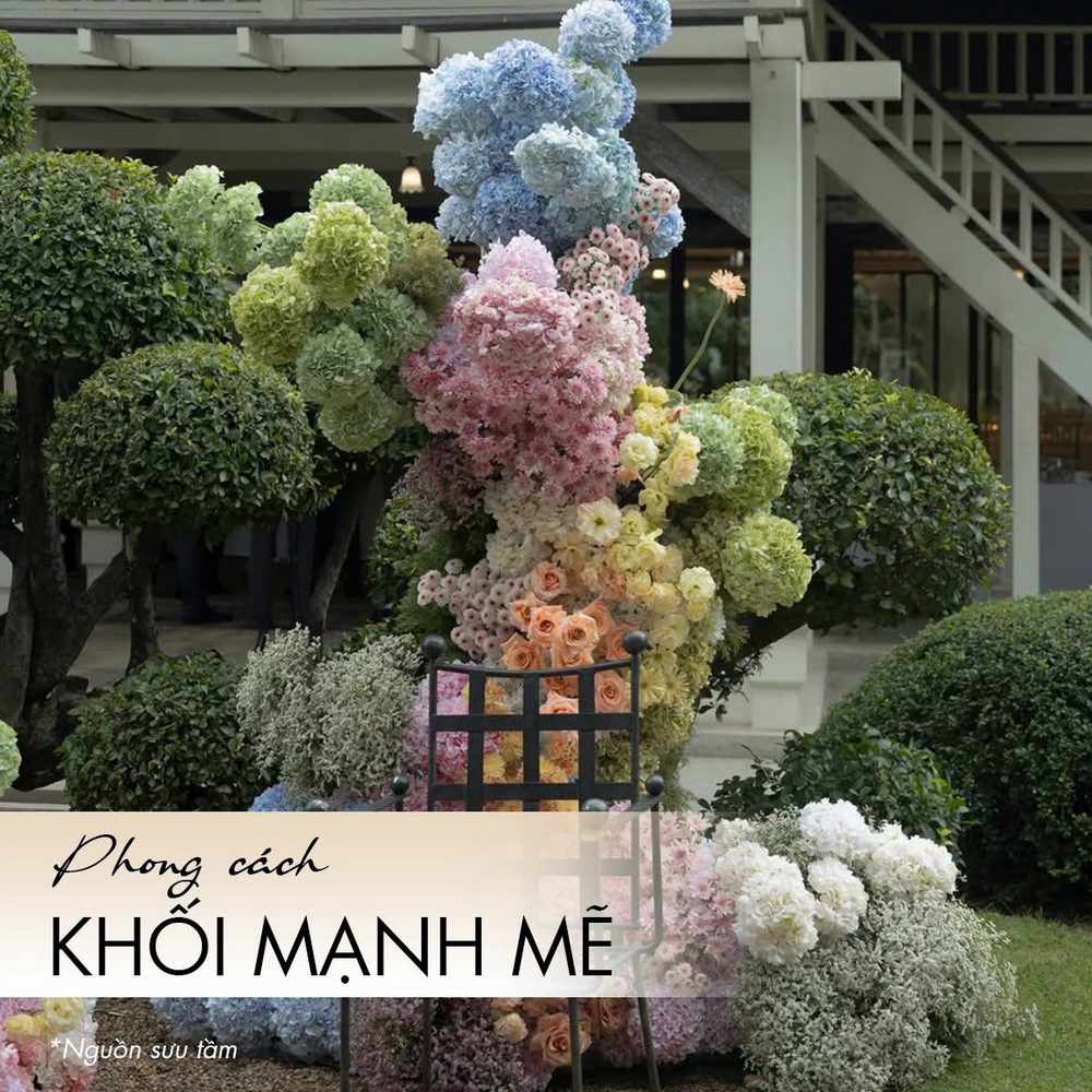 Cắm hoa cưới tạo khối che khuyết điểm