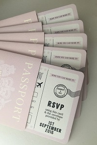 Thiệp cưới passport 