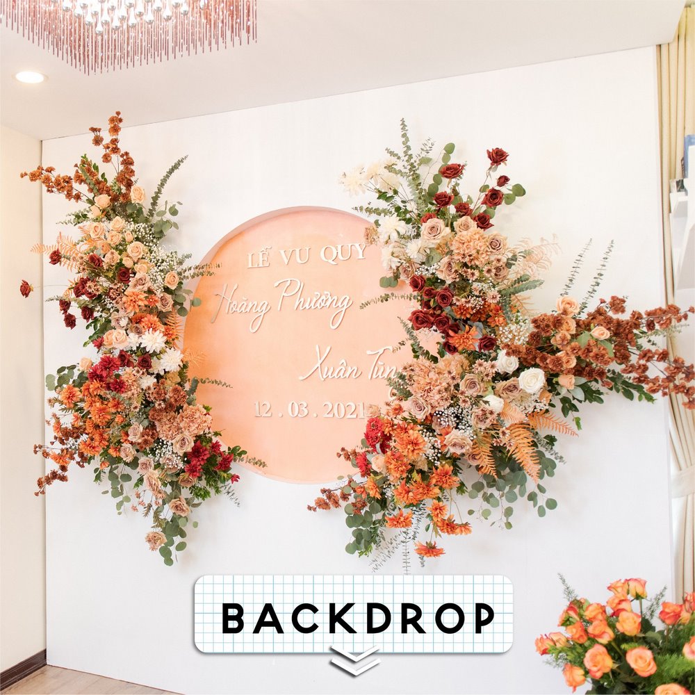 Backdrop cưới - Trang trí đám cưới nhà chung cư