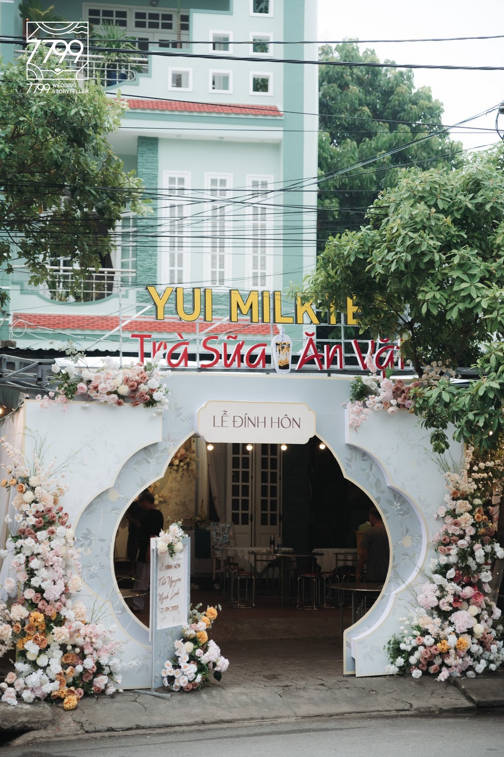 Cổng hoa cưới - Trang trí lễ gia tiên Đà Nẵng Concept Xanh Mint