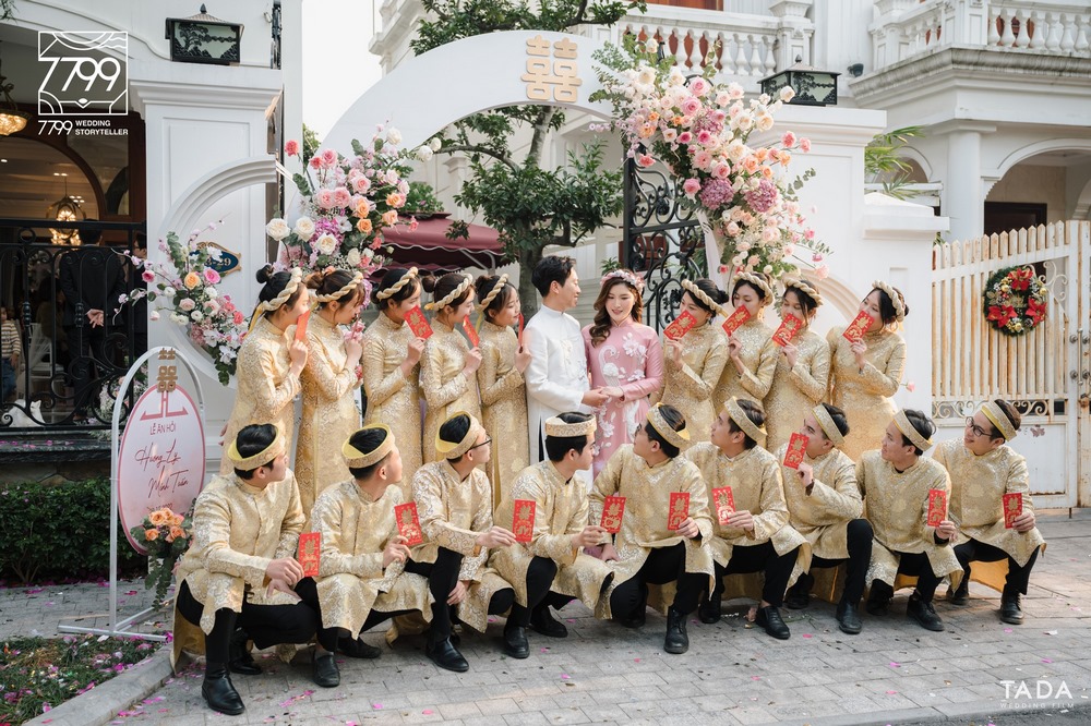 Trang trí đám cưới cho những nàng dâu “mê” áo dài tone hồng
